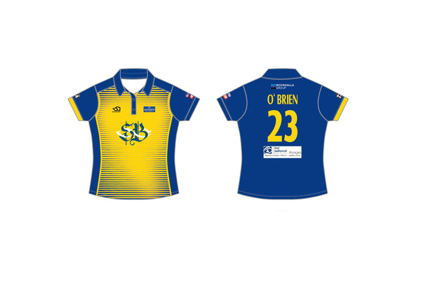 SOUTH BELGRAVE CC WOMEN'S WHITE BALL PLAYING SHIRT SHORT SLEVEE DI-10970