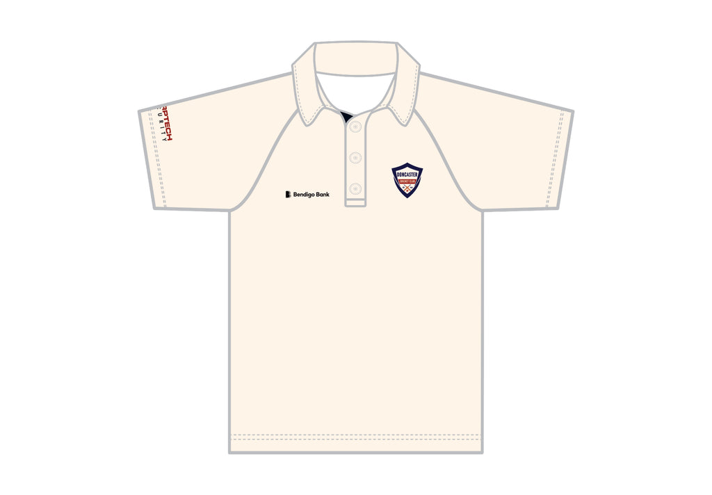 DONCASTER CC MEN'S RED BALL PLAYING SHIRT SHORT SLEEVE DI-12590