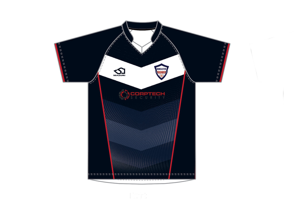 DONCASTER CC MEN'S WHITE BALL PLAYING SHIRT SHORT SLEEVE DI-12592