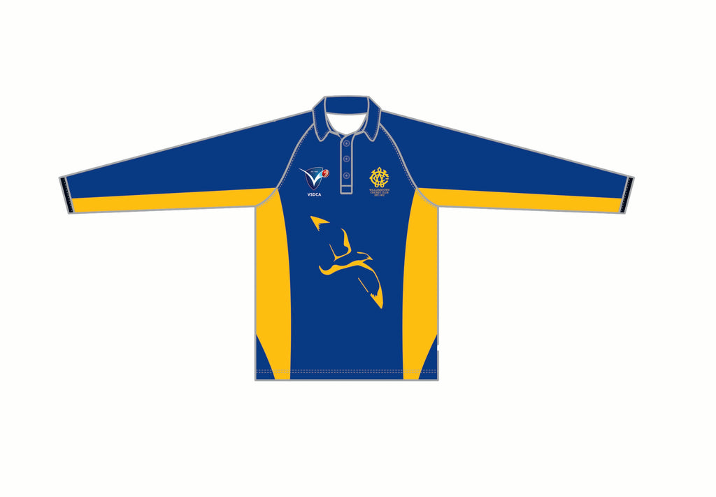 WILLIAMSTOWN CC MEN'S WHITE BALL PLAYING SHIRT LONG SLEEVE DI-13688