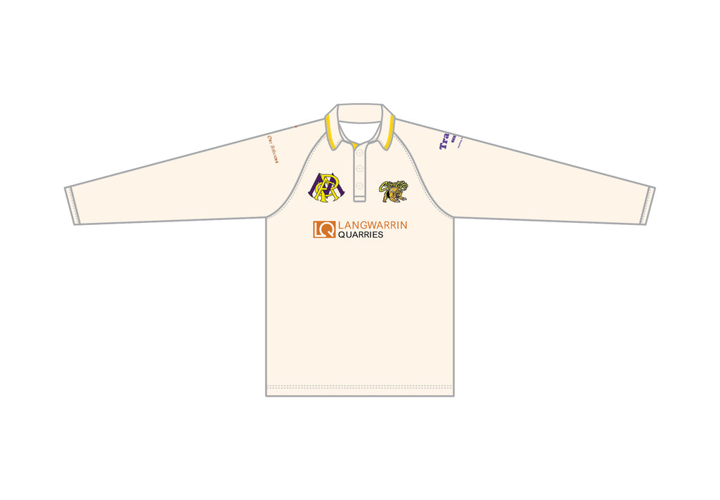 FRANKSTON YCW CC  MEN'S CREAM PLAYING SHIRT LONG SLEEVE DI-14862