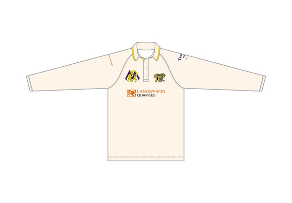 FRANKSTON YCW CC  MEN'S CREAM PLAYING SHIRT LONG SLEEVE DI-14862