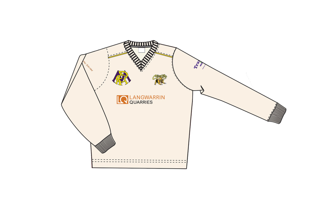FRANKSTON YCW CC MEN'S CREAM L/S PLAYING JUMPER DI-15619