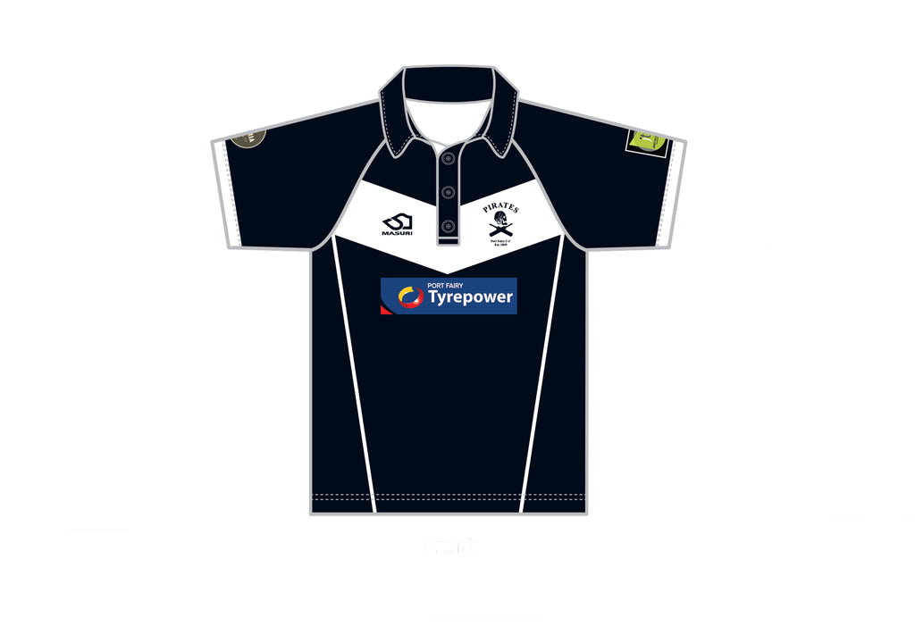 PORT FAIRY CC MEN'S WHITE BALL PLAYING SHIRT SHORT SLEEVE DI-13742