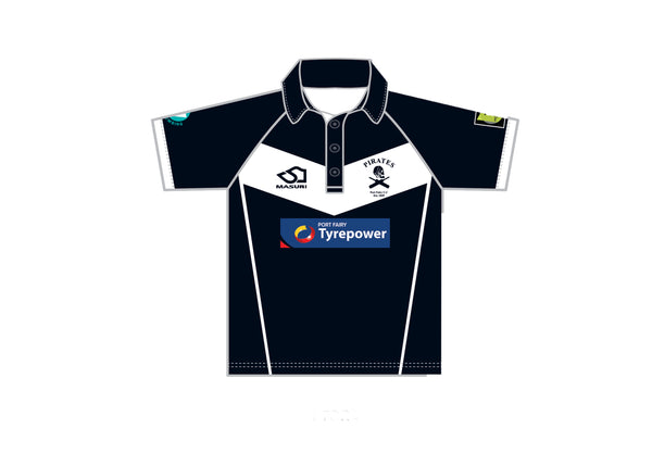 PORT FAIRY CC JUNIOR WHITE BALL PLAYING SHIRT SHORT SLEEVE DI-13944
