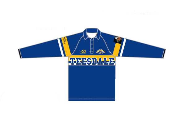 TEESDALE CC MEN'S WHITE BALL PLAYING SHIRT LONG SLEEVE DI-13968