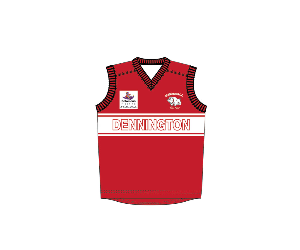 DENNINGTON CC MEN'S WHITE BALL PLAYING VEST DI-13984