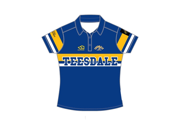 TEESDALE CC  WOMEN'S WHITE BALL PLAYING SHIRT SHORT SLEEVE DI-14001