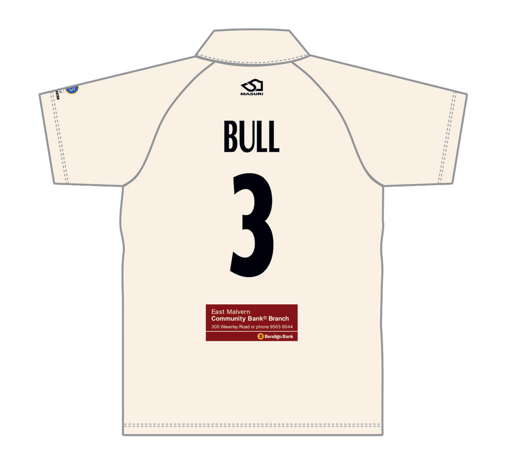 PRAHRAN CC MEN'S CREAM PLAYING SHIRT SHORT SLEEVE DI-14654