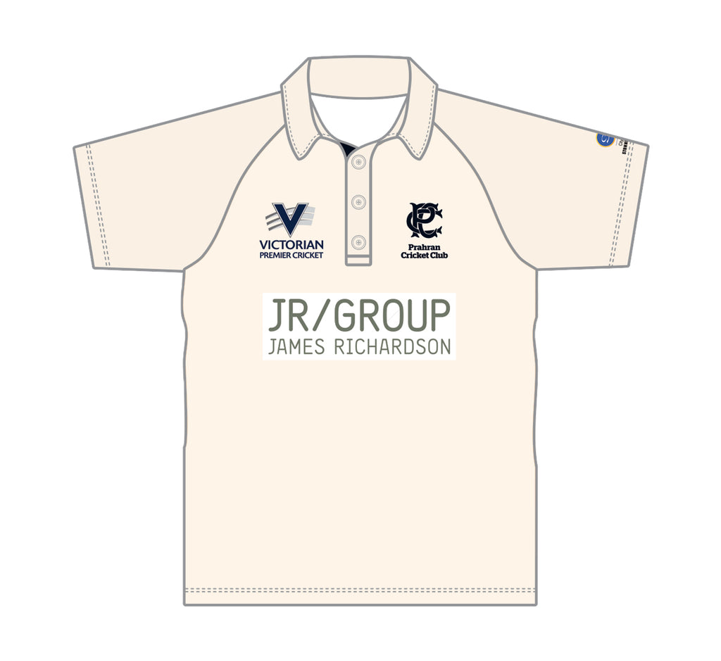 PRAHRAN CC MEN'S CREAM PLAYING SHIRT SHORT SLEEVE DI-14654