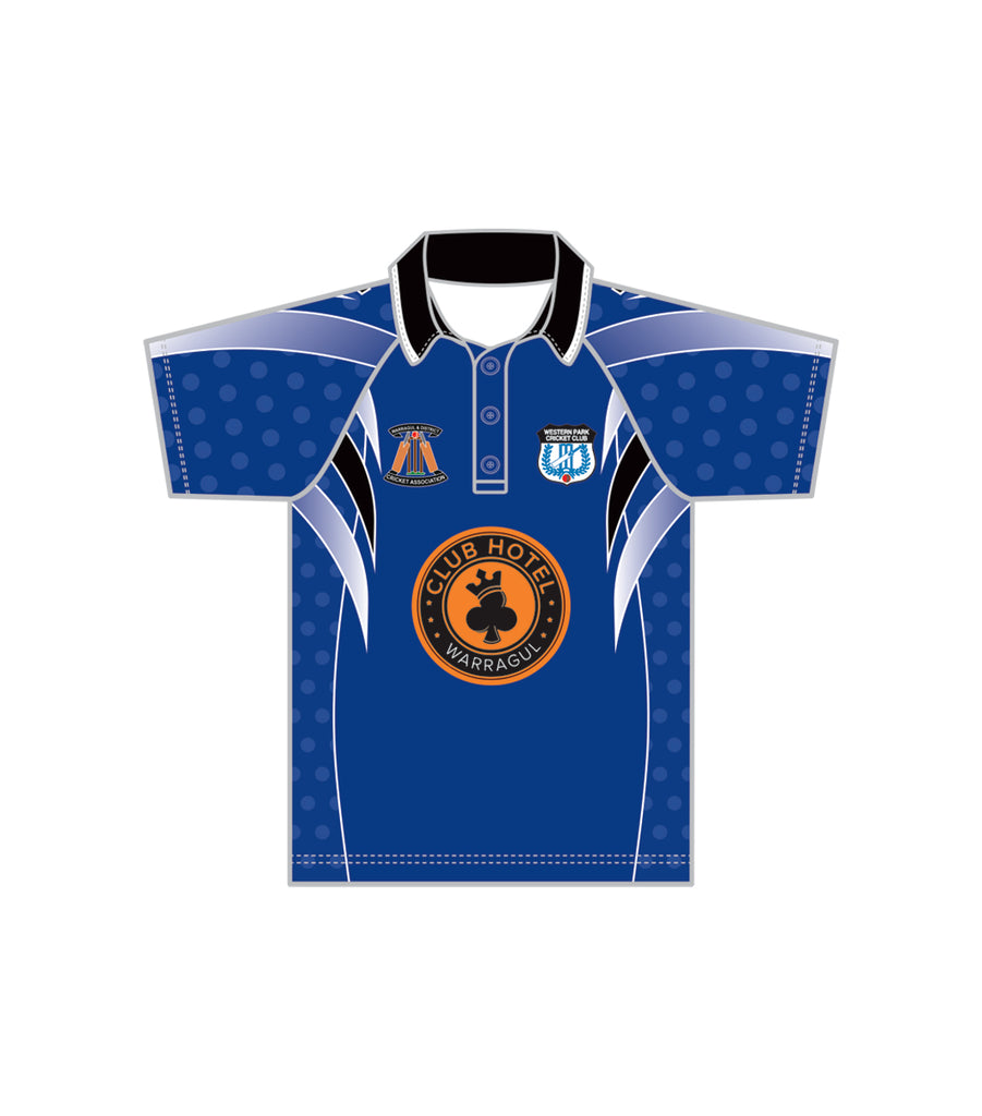 WESTERN PARK CC MEN'S WHITE BALL PLAYING SHIRT SHORT SLEEVE DI-14748