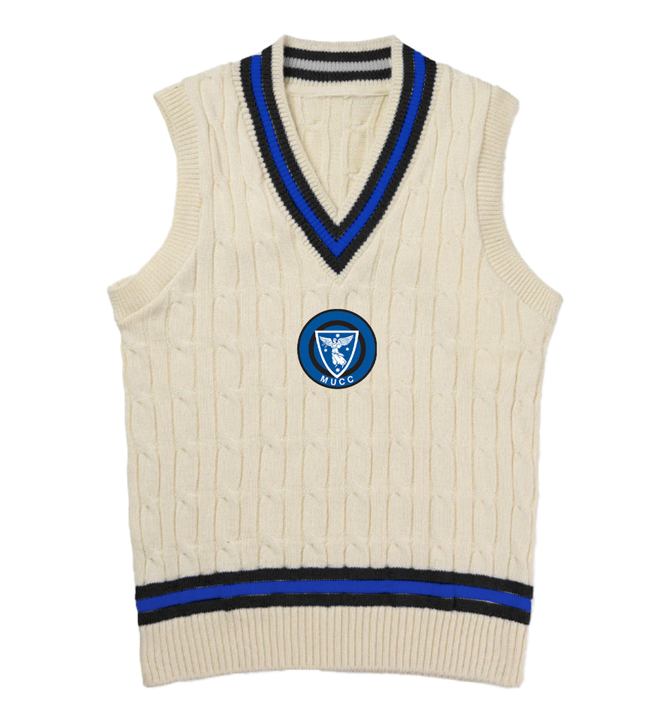 MELBOURNE UNIVERSITY CC WOOLEN VEST (SILVERFLEECE)