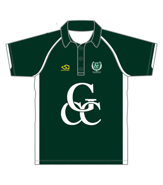 GREENSBOROUGH CC MEN'S WHITE BALL PLAYING SHIRT SHORT SLEEVE DI-15602 (CONTACT CLUB TO PURCHASE)