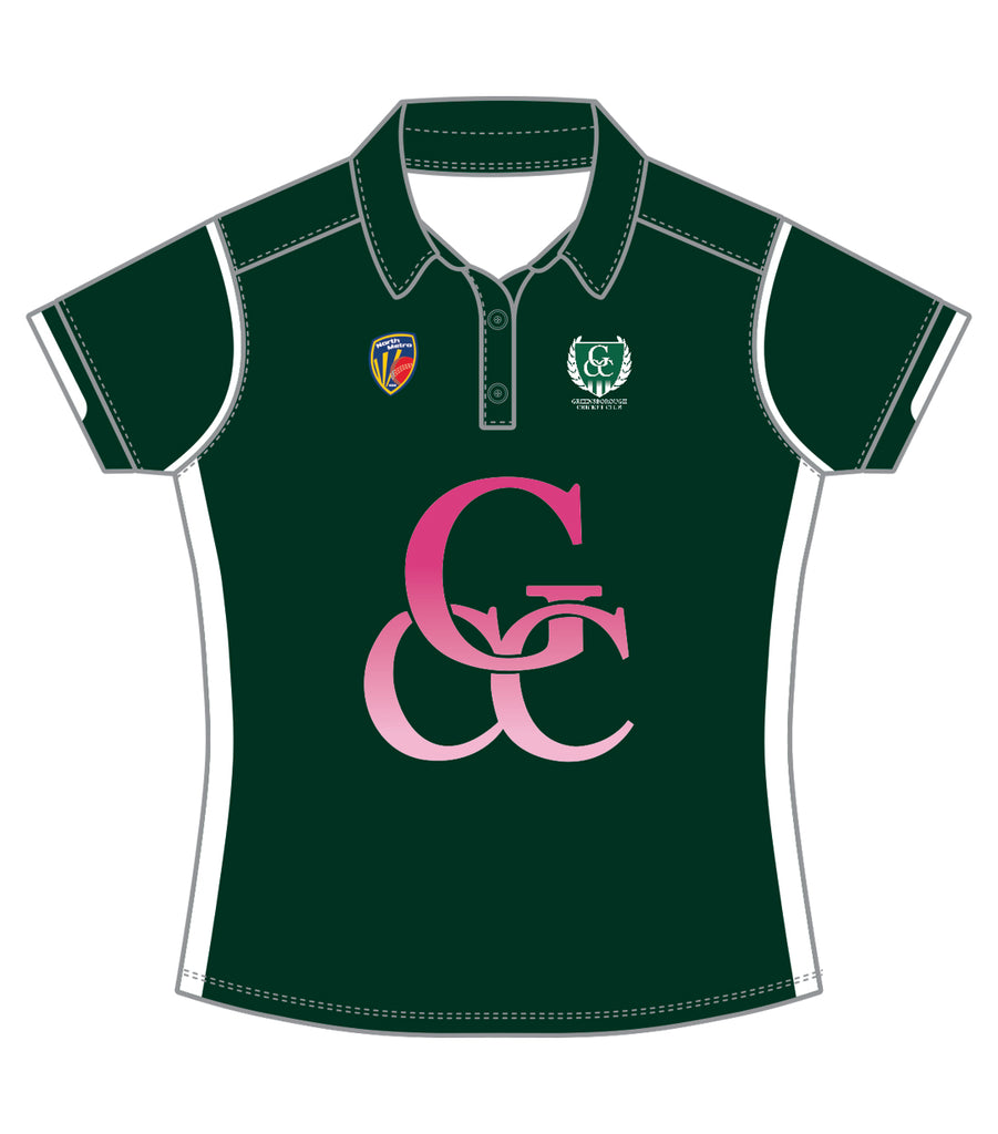 GREENSBOROUGH CC WOMEN'S WHITE BALL PLAYING SHIRT SHORT SLEEVE DI-15633 (NMCA)