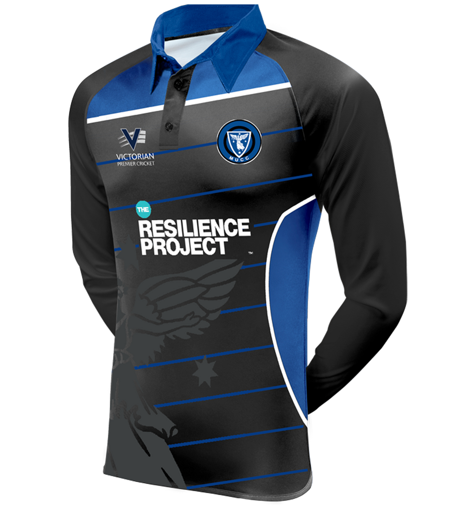 MELBOURNE UNIVERSITY CC UNISEX WHITE BALL L/S PLAYING SHIRT DI-08535
