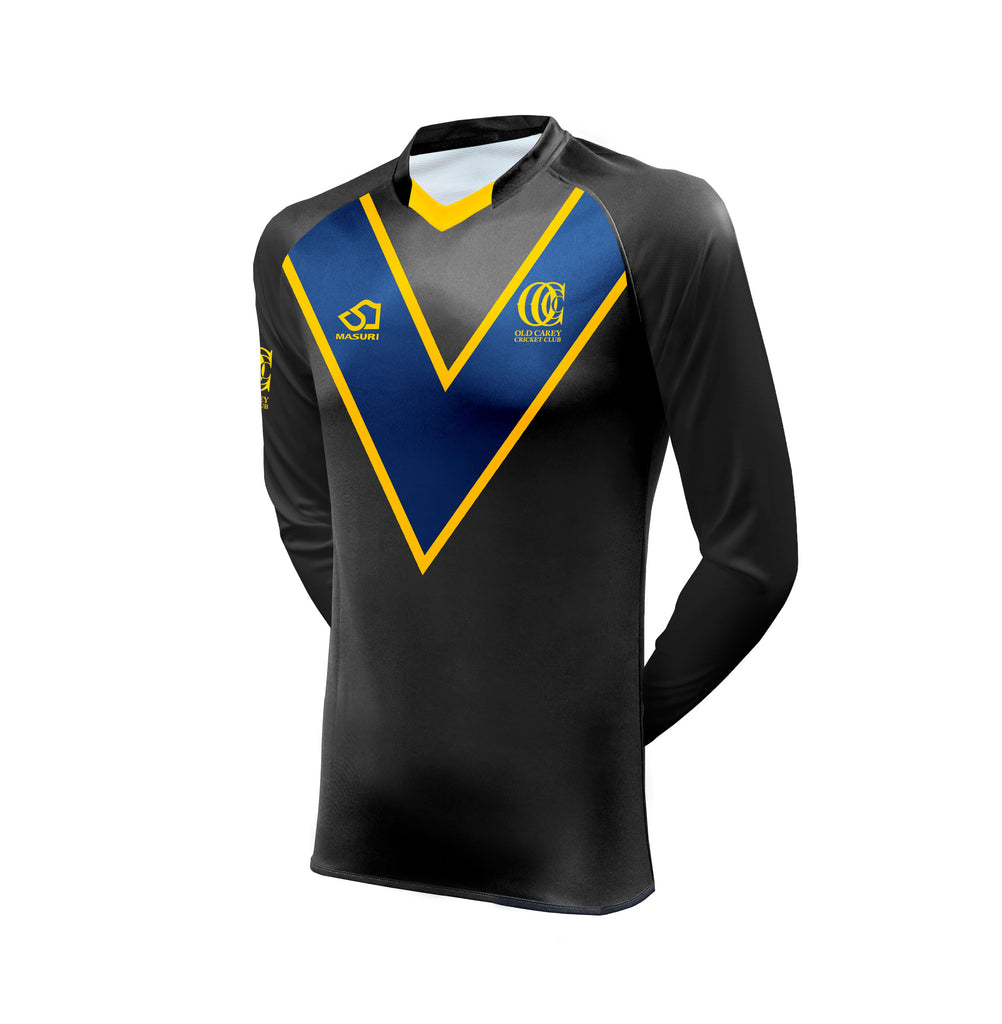 OLD CAREY CC UNISEX L/S WHITE BALL PLAYING SHIRT DI-03001